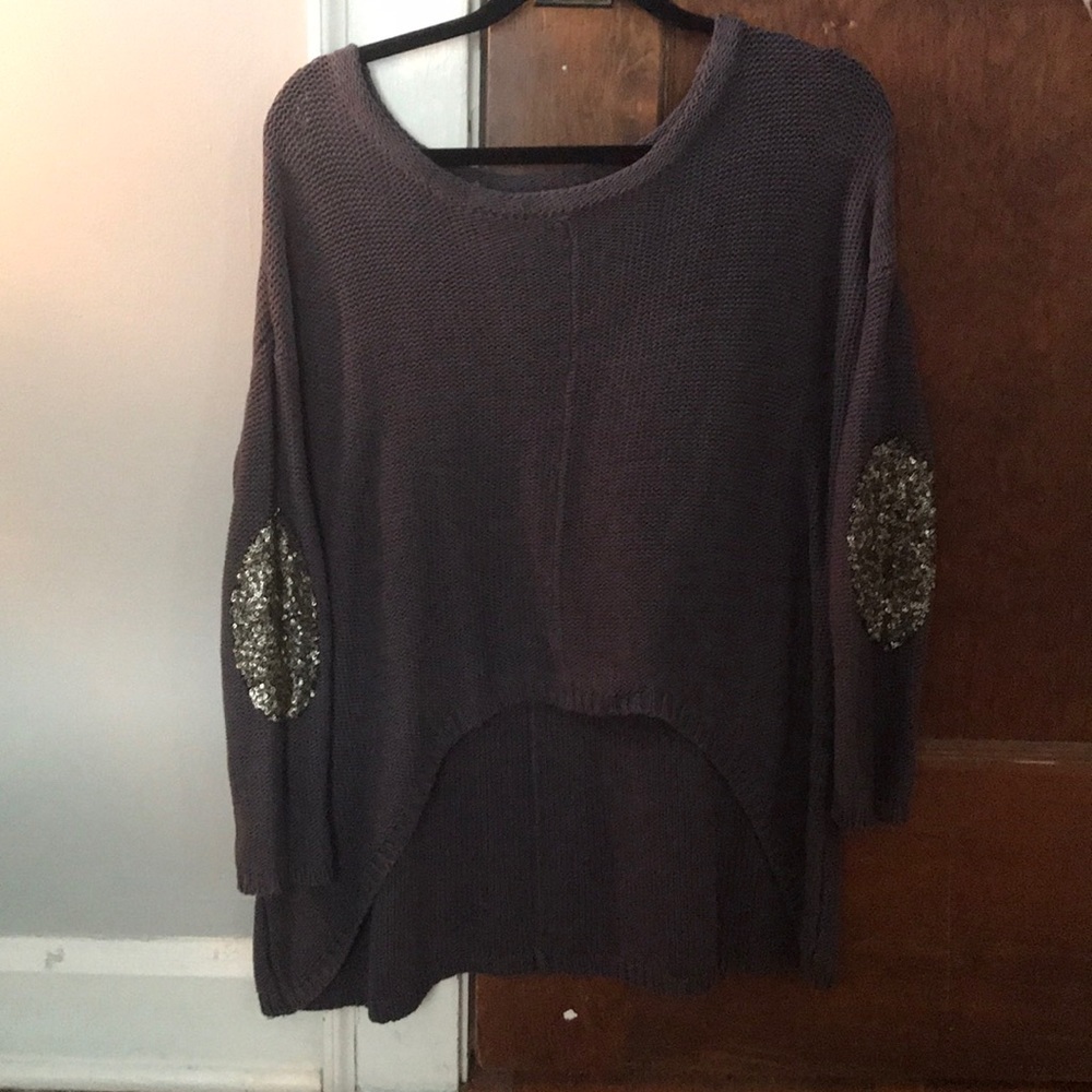 PRICE DROP: Gold Sequin Elbow Sweater